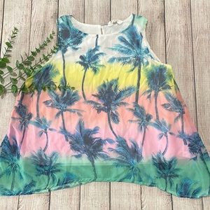 🌸Clearance!🌸 H&M Colorful Palm Tree Tank Top Size US 14Y+
